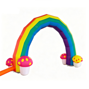 Inflatable Rainbow Arch with Mushrooms