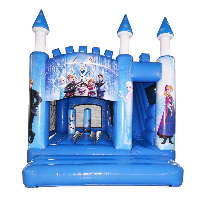 Frozen Inflatable Castle Bouncer Combo With Slide