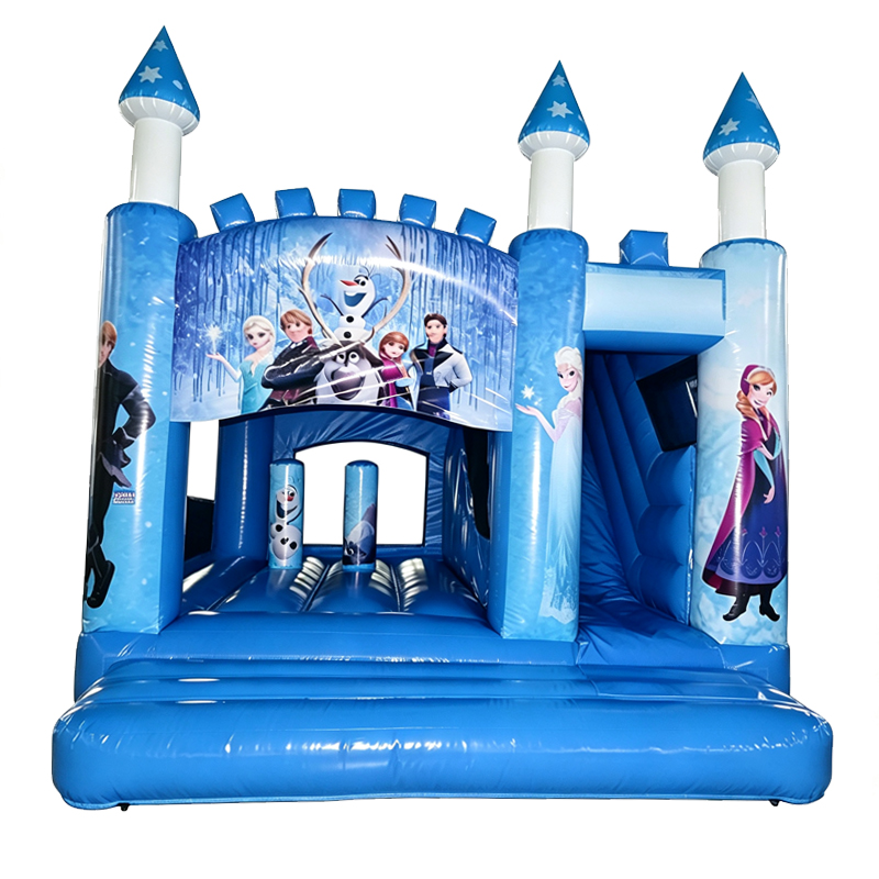Frozen Inflatable Castle Bouncer Combo With Slide