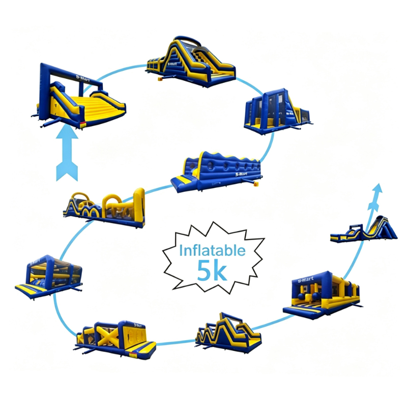 Inflatable Insane 5K Run Obstacle Course