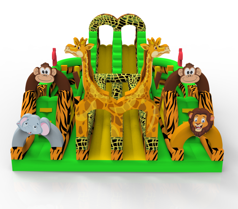 Animal Jungle Safari Inflatable Playground for Kids - Image 2