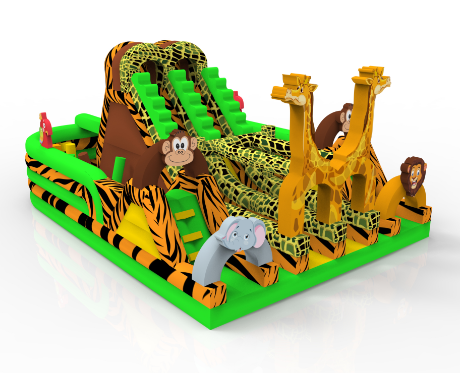 Animal Jungle Safari Inflatable Playground for Kids - Image 3
