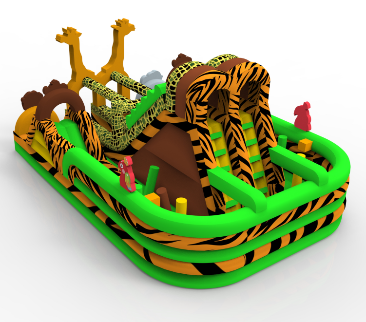 Animal Jungle Safari Inflatable Playground for Kids - Image 4