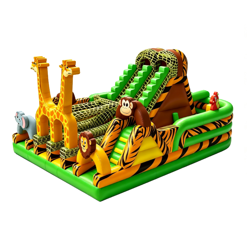 Animal Jungle Safari Inflatable Playground for Kids
