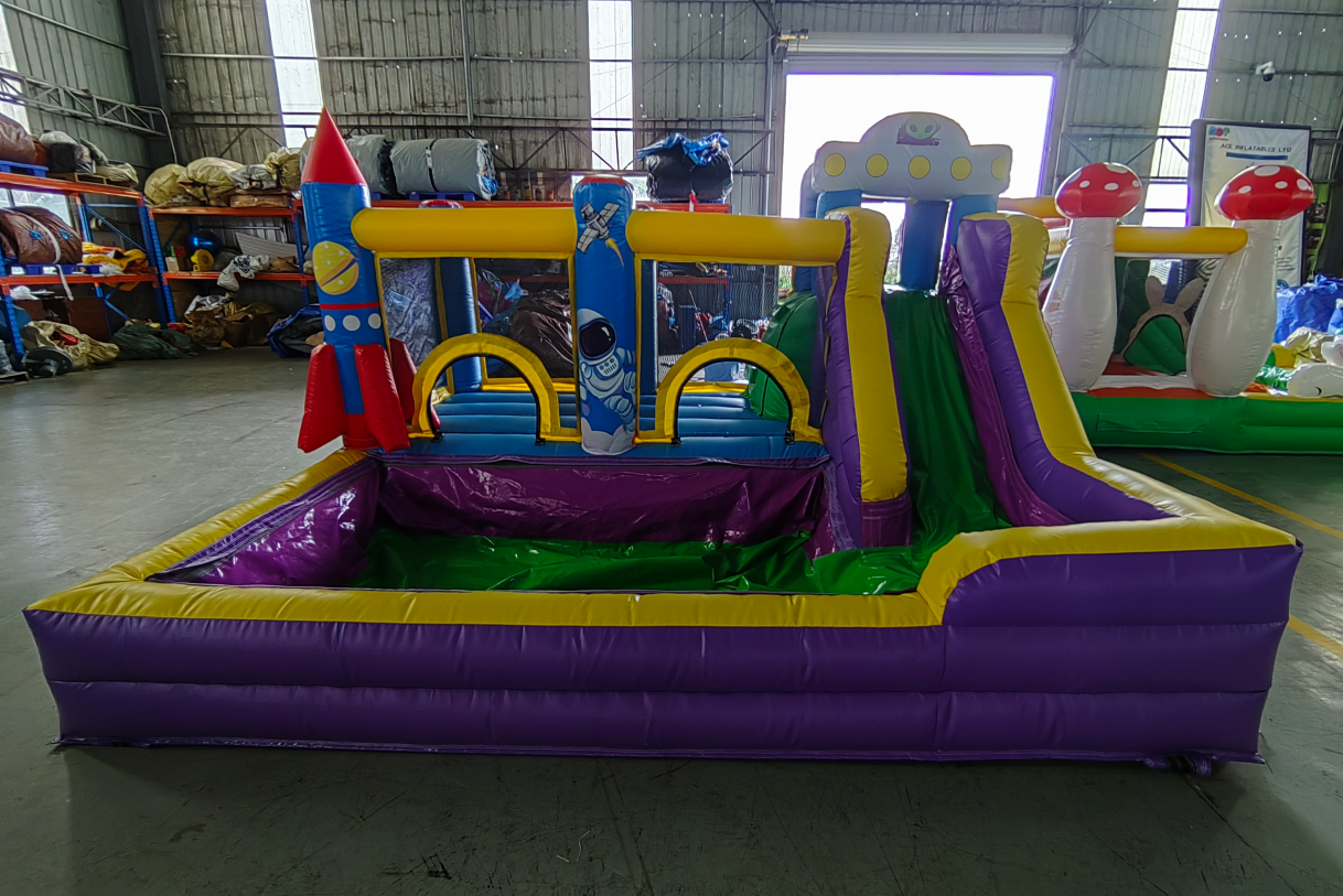 Astronaut Space Alien Bouncy Castle with Ball Pit Pool - Image 2