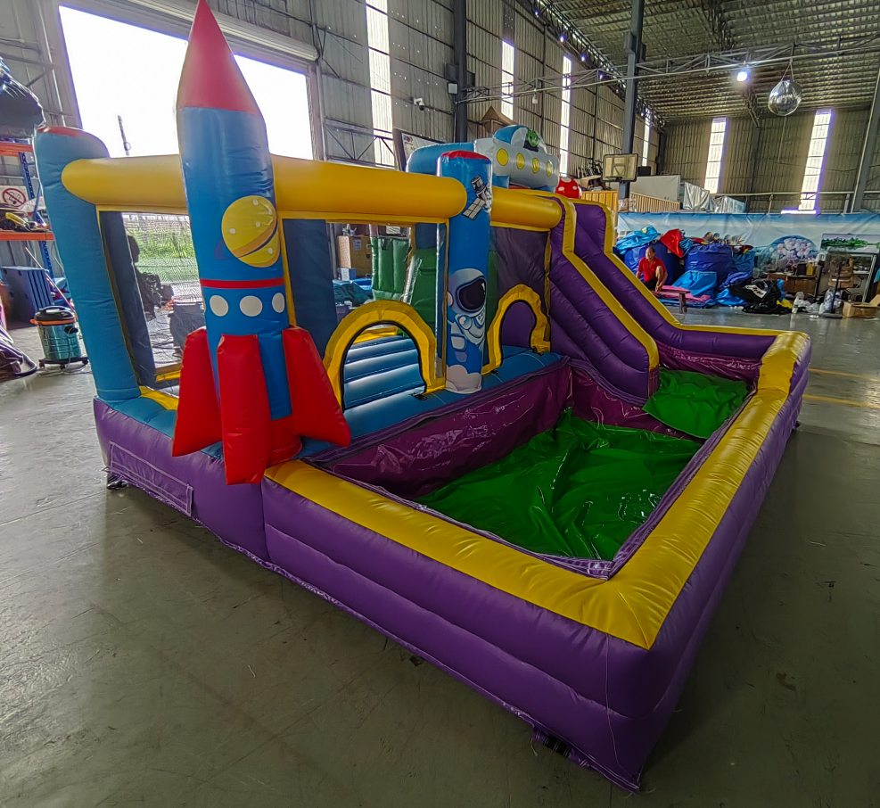 Astronaut Space Alien Bouncy Castle with Ball Pit Pool - Image 3