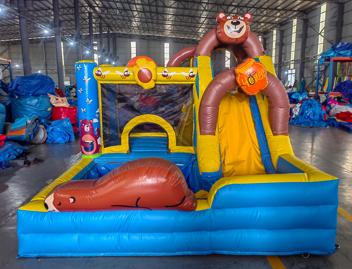 Bear Honey Bee Inflatable Bouncy Castle With Ball Pit - Image 2