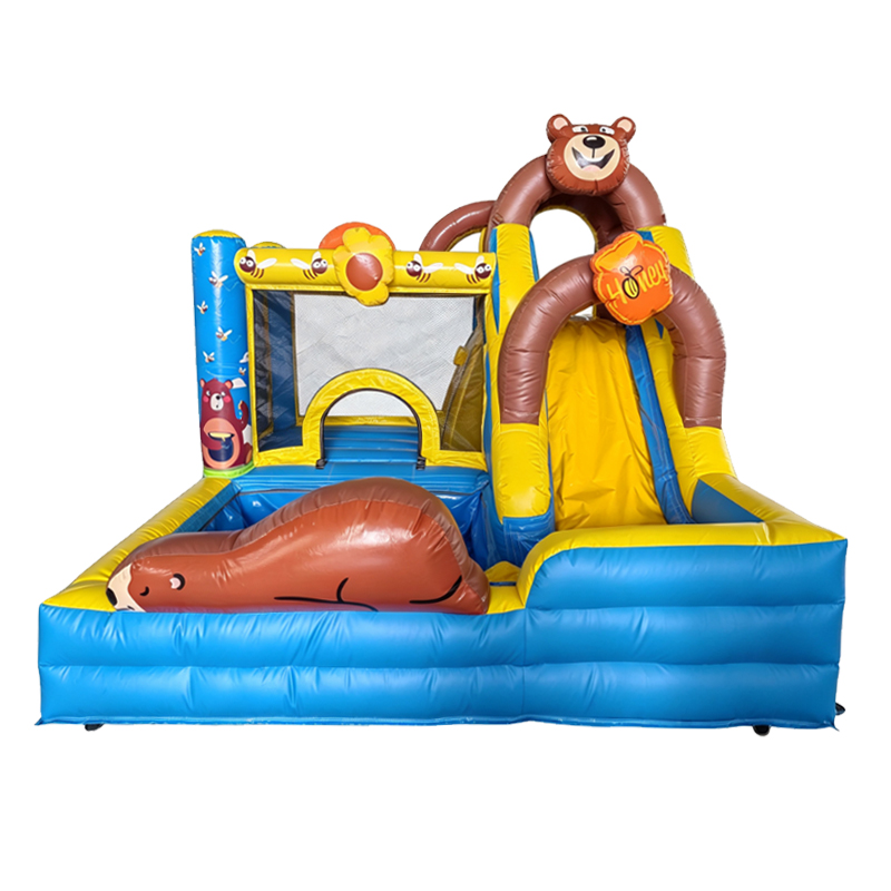 Bear Honey Bee Inflatable Bouncy Castle With Ball Pit