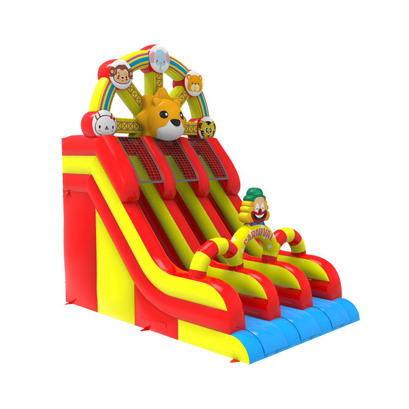 Carnival Ferris Wheel Double Lane Inflatable Dry Slide - Image 2