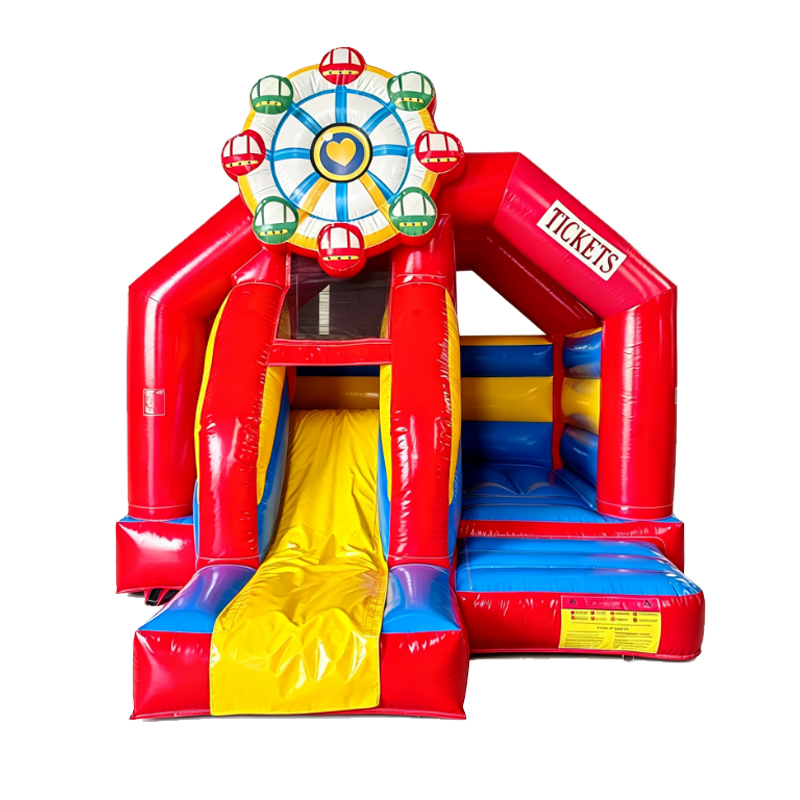 Ferris Wheel Carnival Inflatable Bouncy Castle With Slide