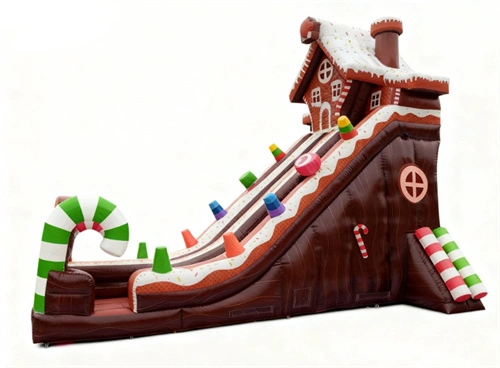 Christmas Gingerbread Man Inflatable Slide - Image 3