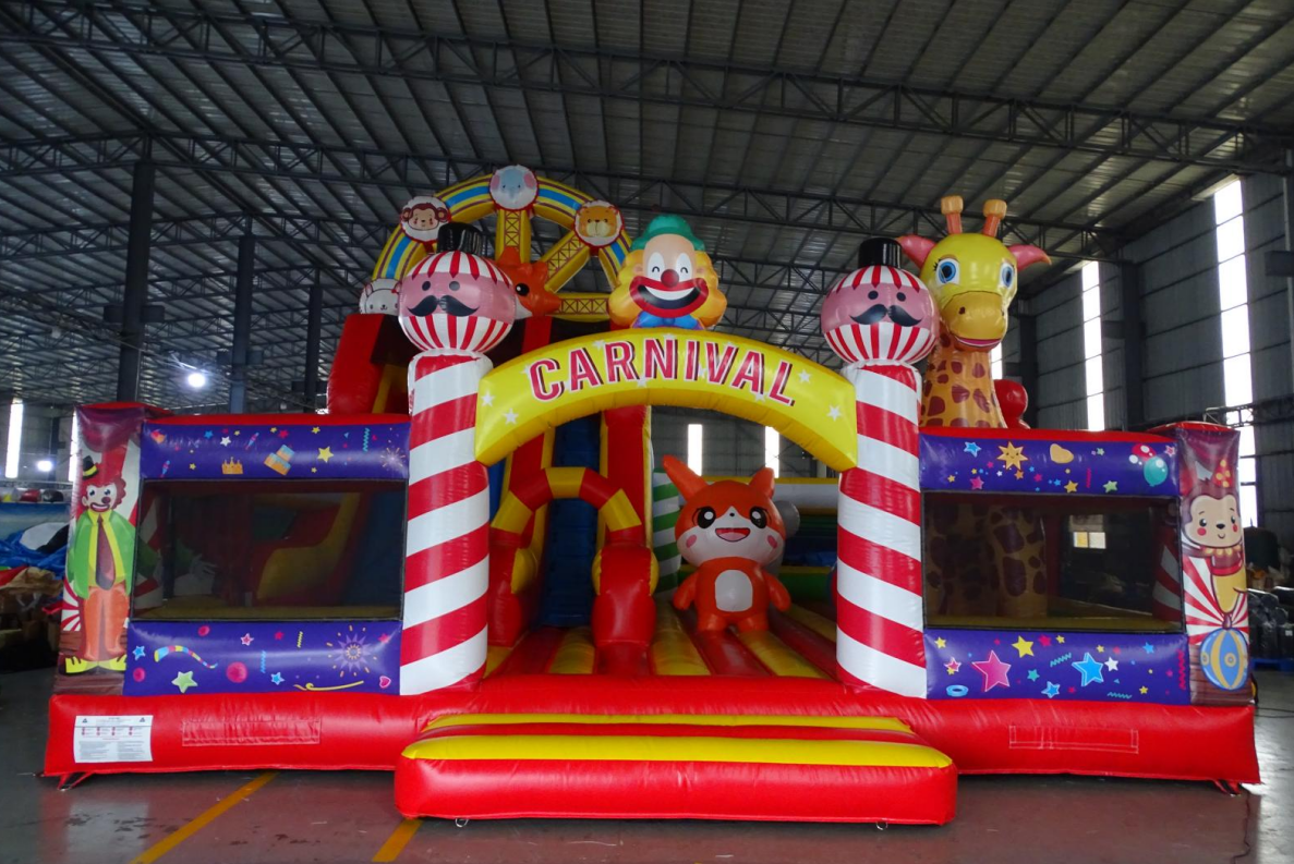 Circus Animal Theme Inflatable Bouncy Playground - Image 2