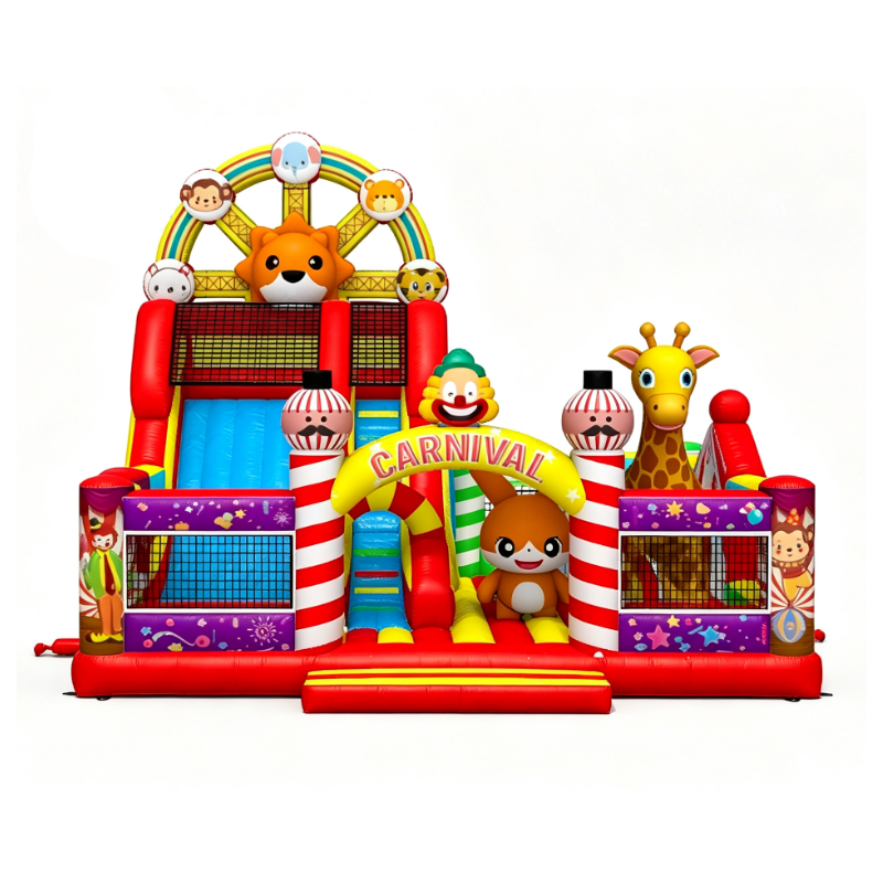 Circus Animal Theme Inflatable Bouncy Playground