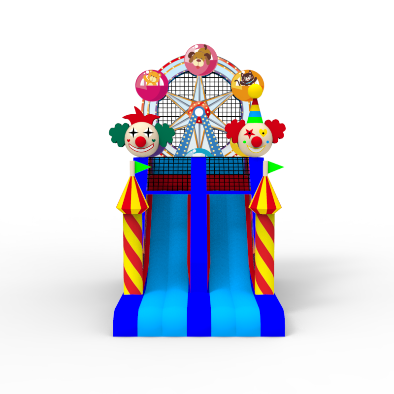Circus Clown Ferris Wheel Inflatable Dry Slide - Image 2