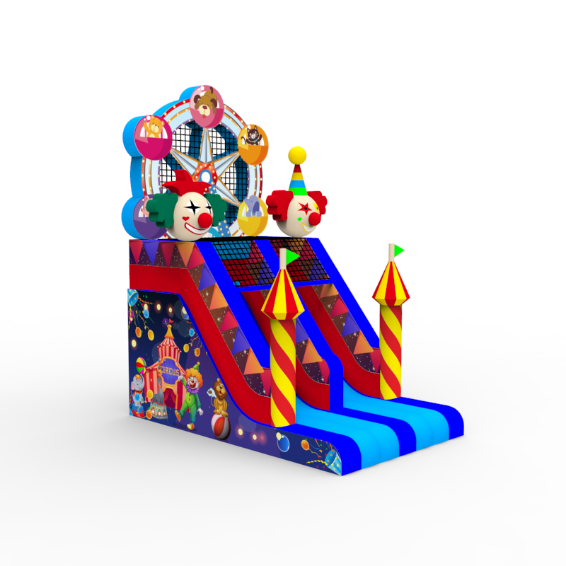 Circus Clown Ferris Wheel Inflatable Dry Slide - Image 3