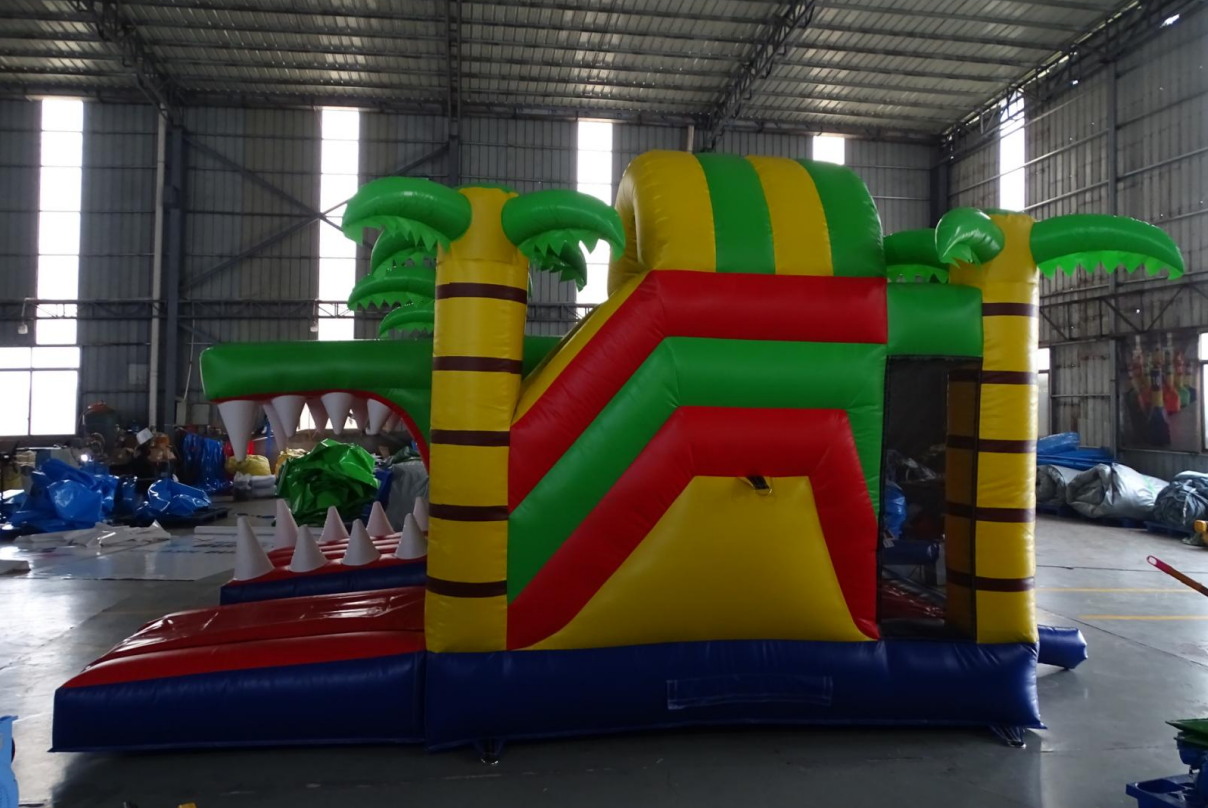 Crocodile Jungle Inflatable Bouncy Castle with Slide - Image 4