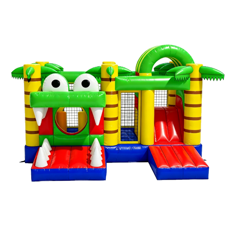 Crocodile Jungle Inflatable Bouncy Castle with Slide