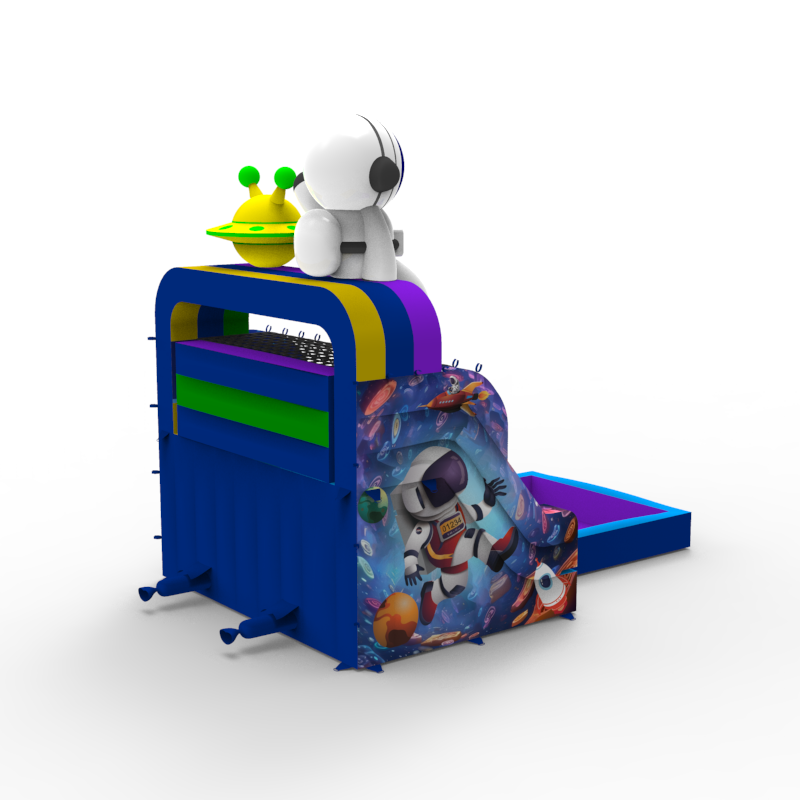 Double Lane Astronaut Inflatable Water Slide - Image 4