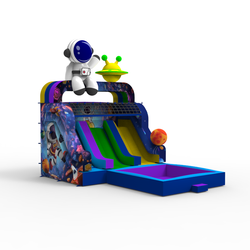 Double Lane Astronaut Inflatable Water Slide - Image 3