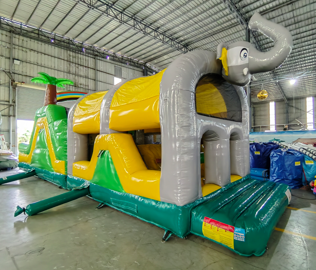 Elephant Safari Inflatable Obstacle Course - Image 2