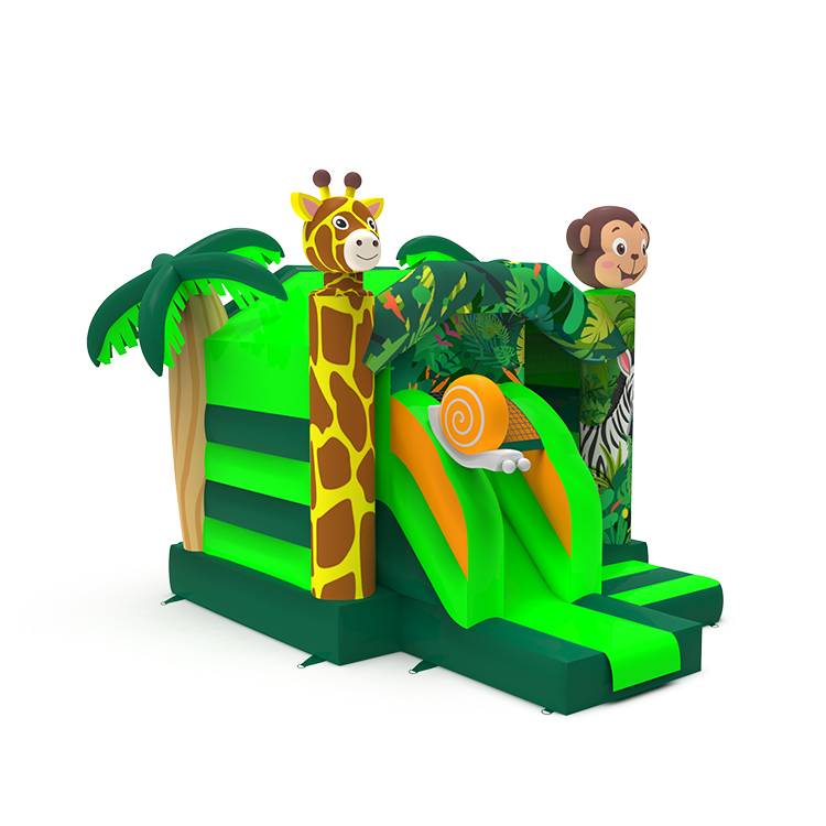 Giraffe Monkey Jungle Inflatable Bouncy Castle - Image 2