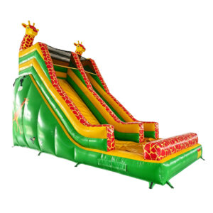 Giraffe Safari Inflatable Dry Slide