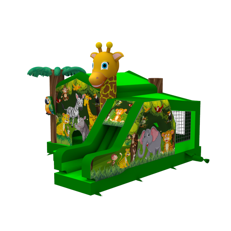 Giraffe Safari Jungle Inflatable Bouncy Castle - Image 2
