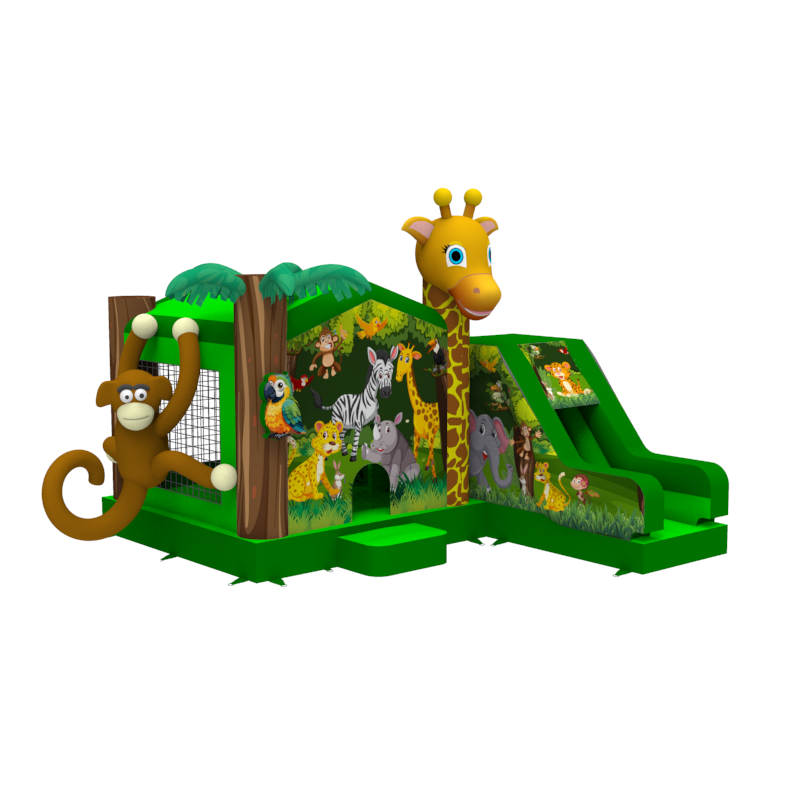Giraffe Safari Jungle Inflatable Bouncy Castle - Image 4