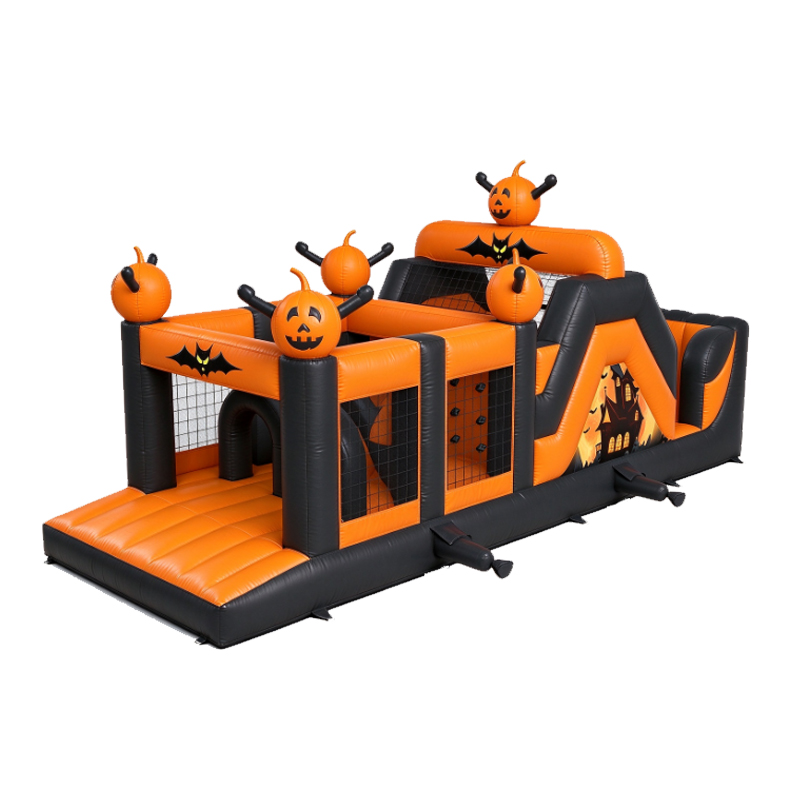 Halloween Pumpkin Inflatable Obstacle Course