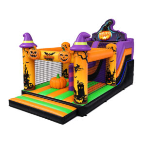 Halloween Witch Inflatable Playground With Slide