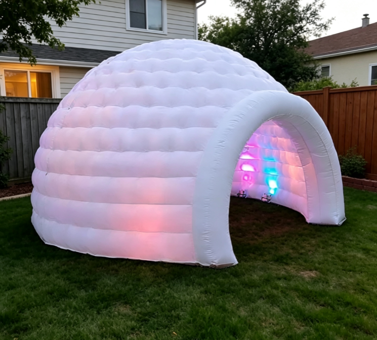 Inflatable Igloo Dome Tent With LED Light - Image 2