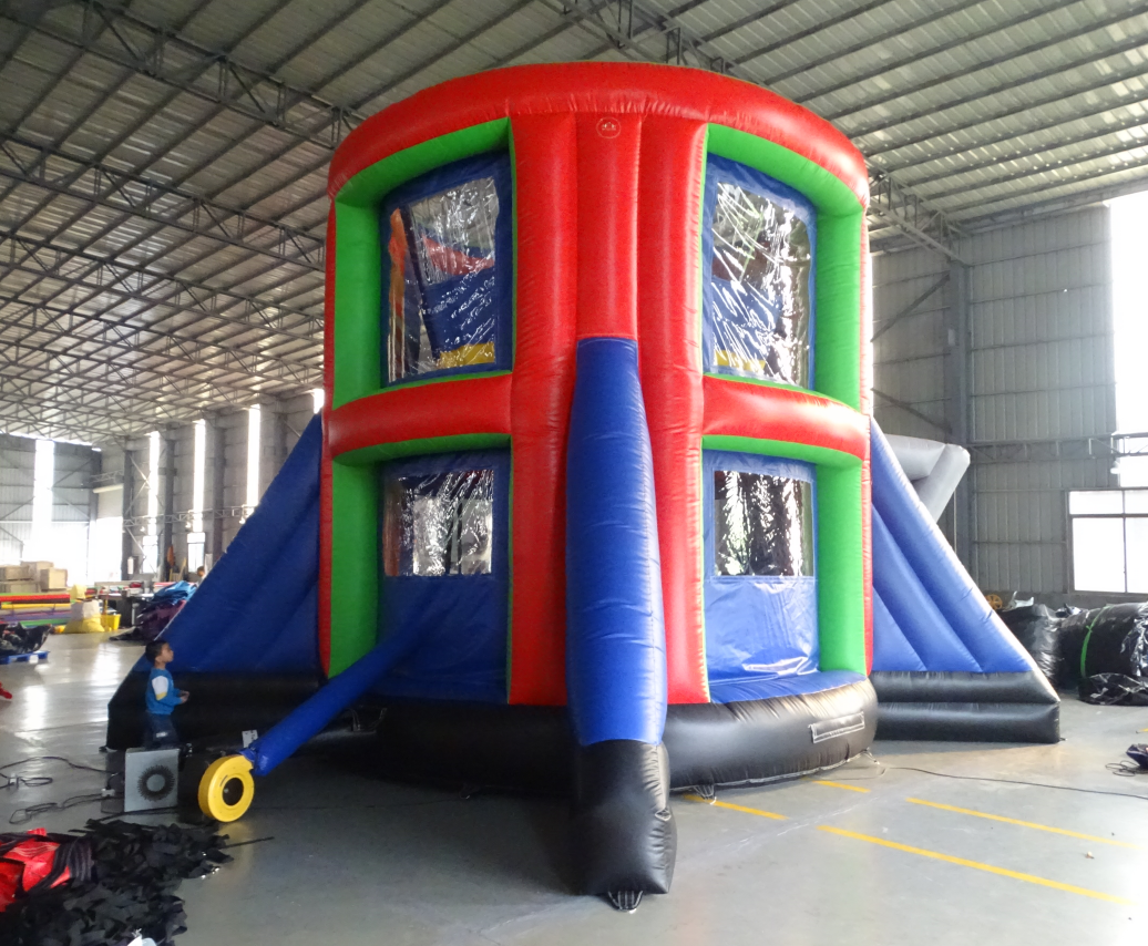 Kids Inflatable Space Rocket Bouncer with Parachute - Image 4