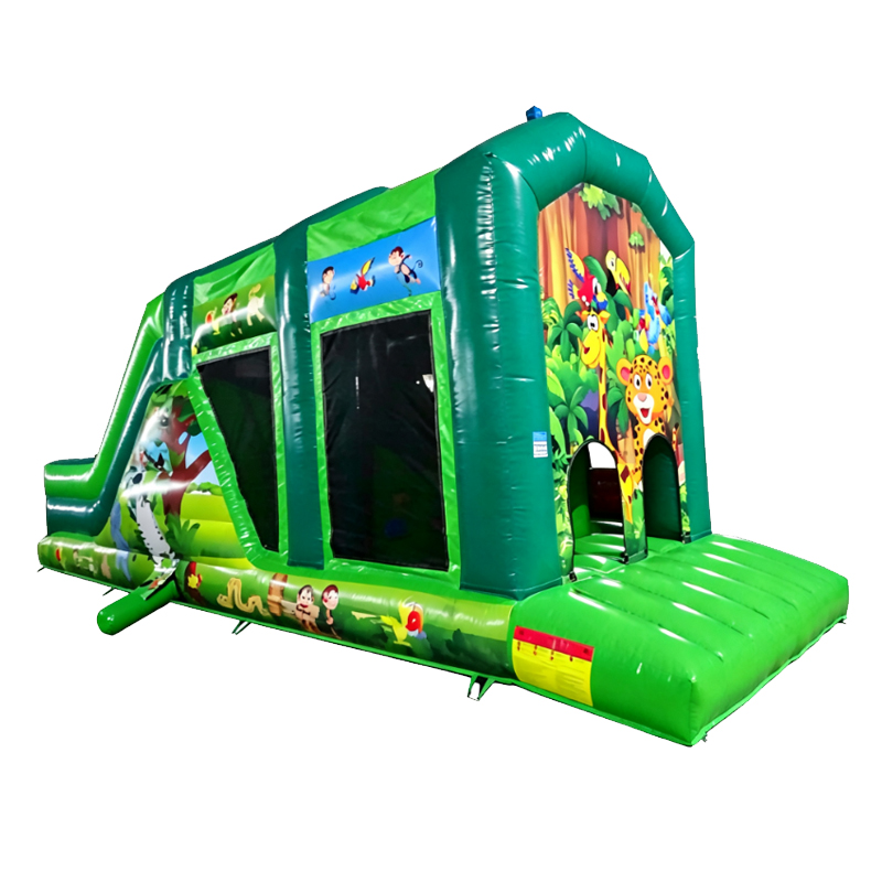 30ft Jungle Animal Theme Inflatable Obstacle Course