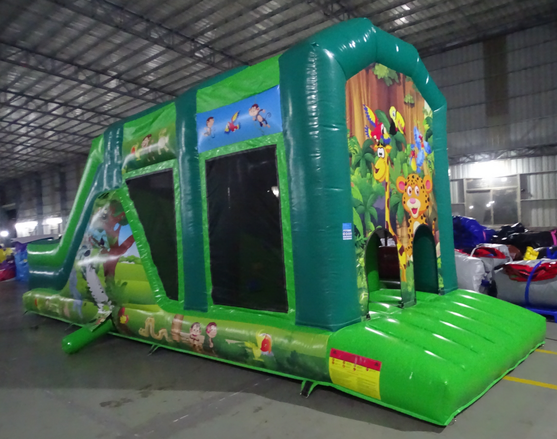 30ft Jungle Animal Theme Inflatable Obstacle Course - Image 2