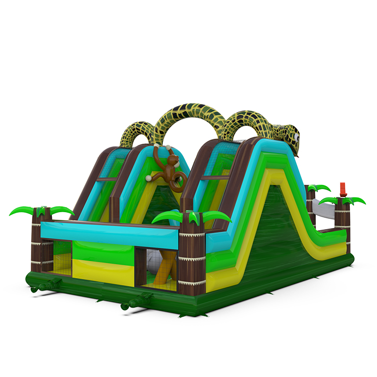 Jungle Animal Theme Inflatable Obstacle Course - Image 4