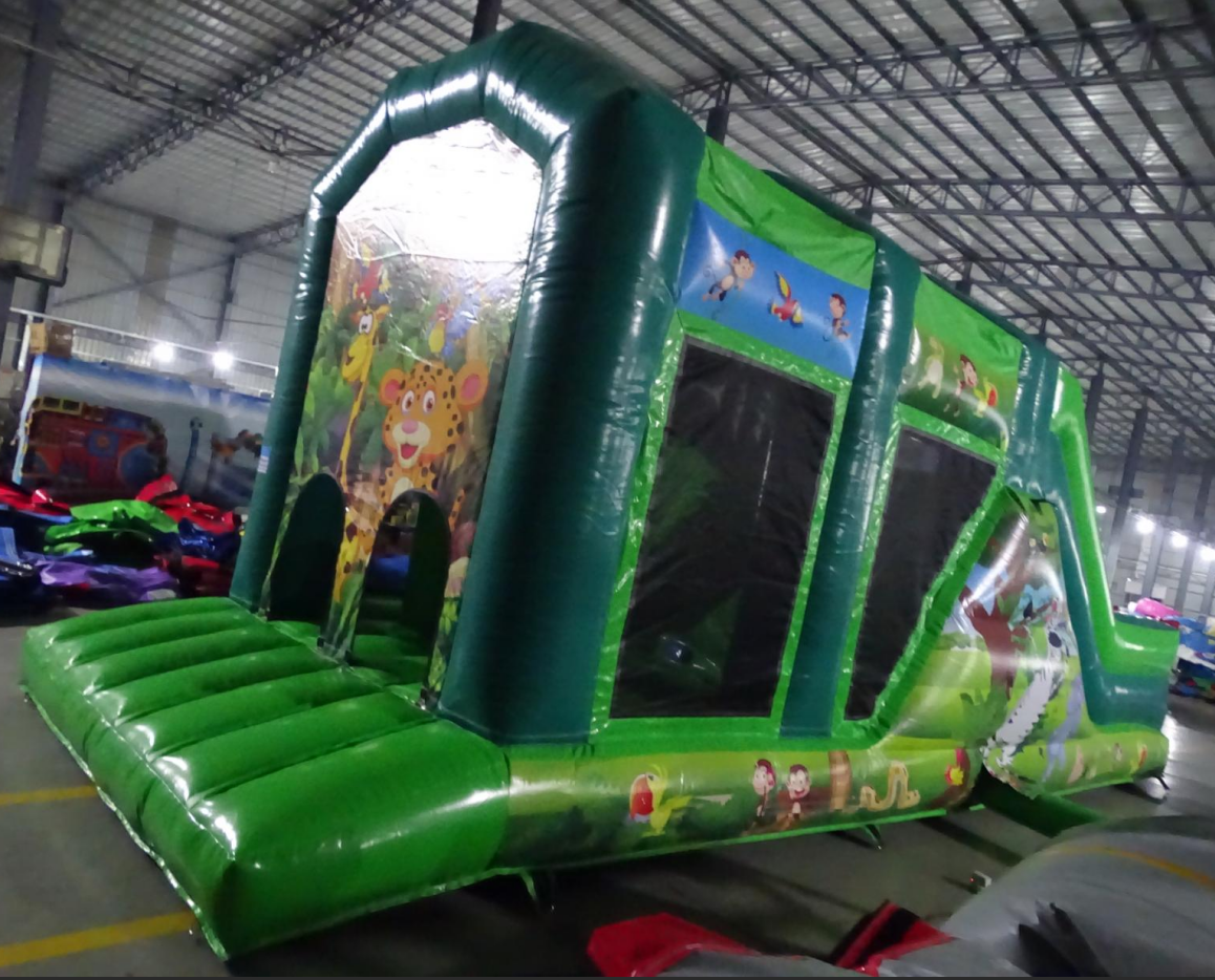 30ft Jungle Animal Theme Inflatable Obstacle Course - Image 4