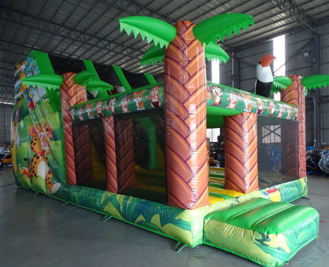 Jungle Animal Themed Inflatable Playground - Image 2
