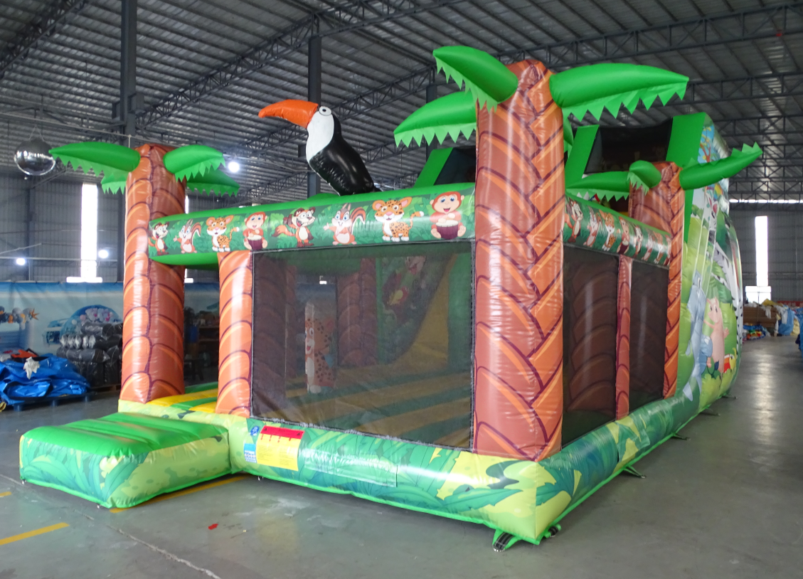 Jungle Animal Themed Inflatable Playground - Image 4