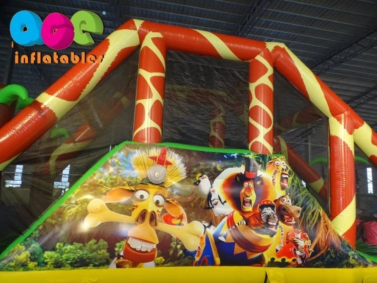 Zoo Jungle Theme Inflatable Obstacle Course - Image 2