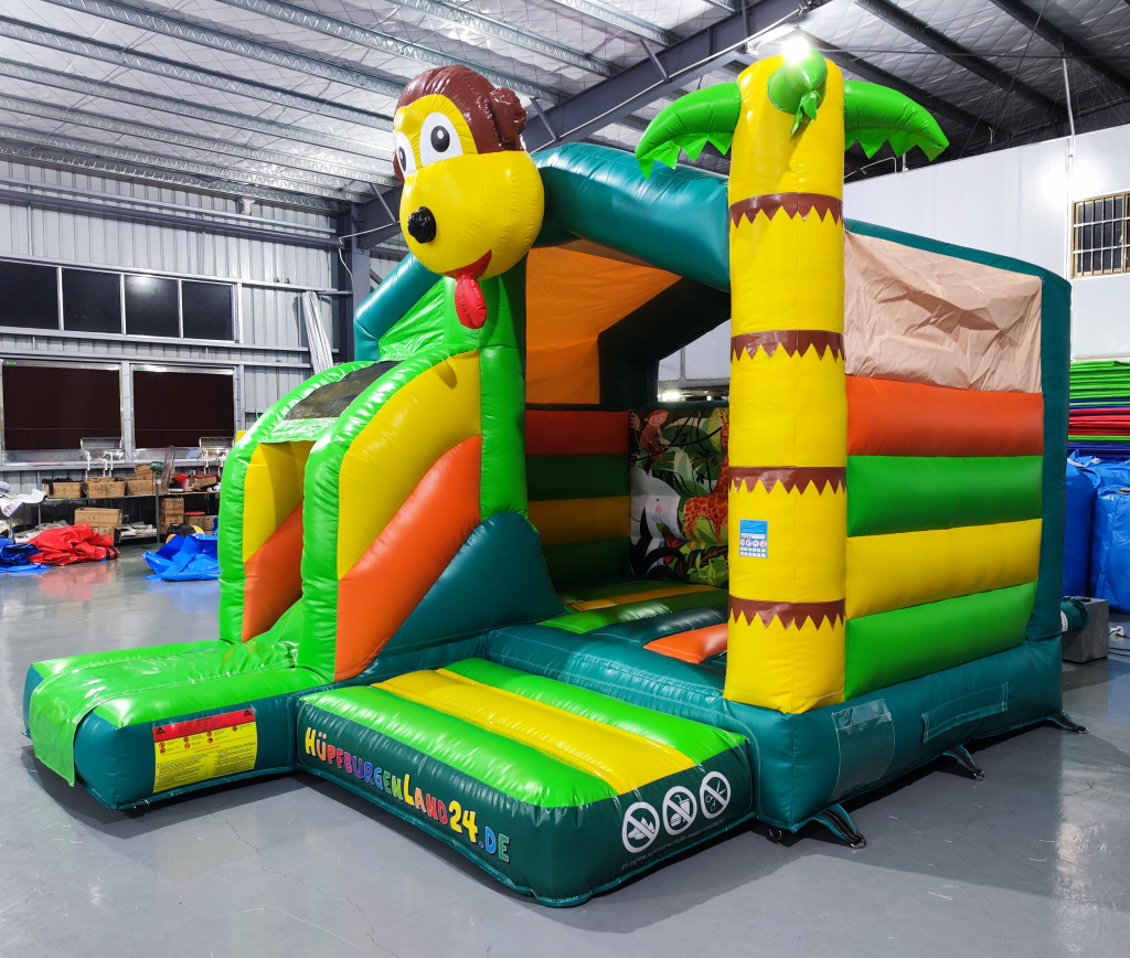 Monkey Inflatable Bouncy Castle with Slide - Image 3