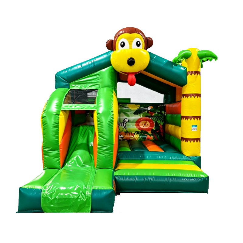 Monkey Inflatable Bouncy Castle with Slide