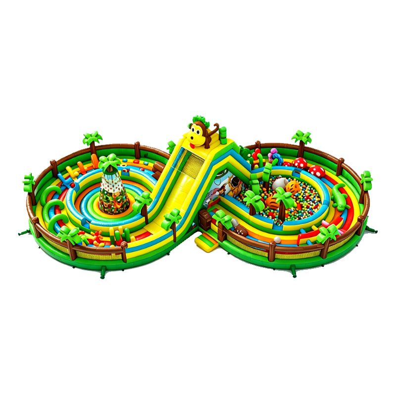 Jungle Monkey Inflatable Playground