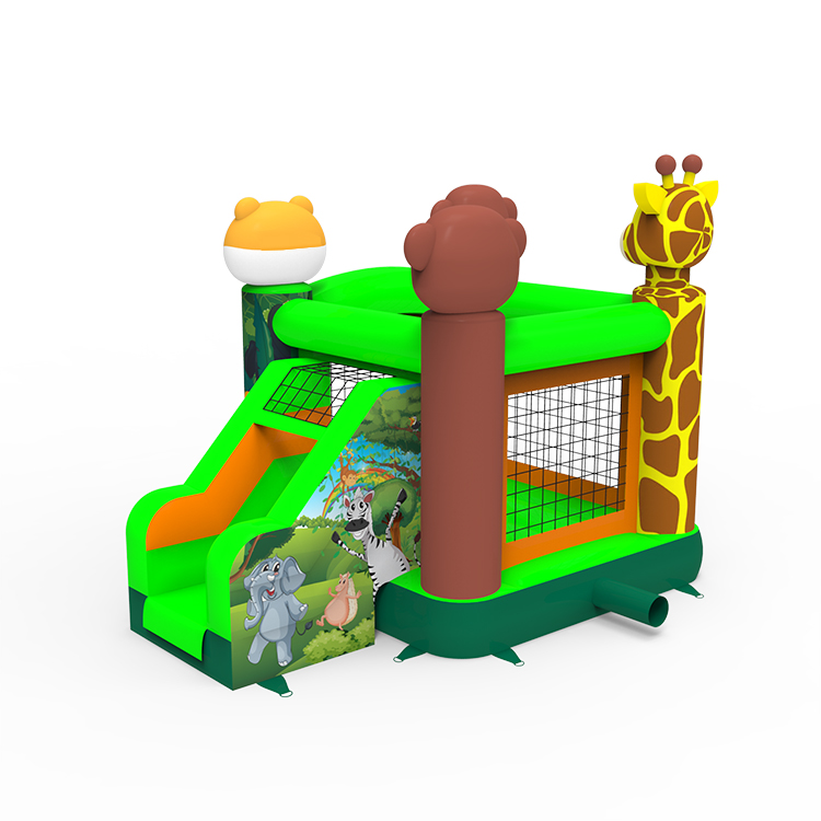 Jungle Safari Animal Inflatable Combo With Slide - Image 4