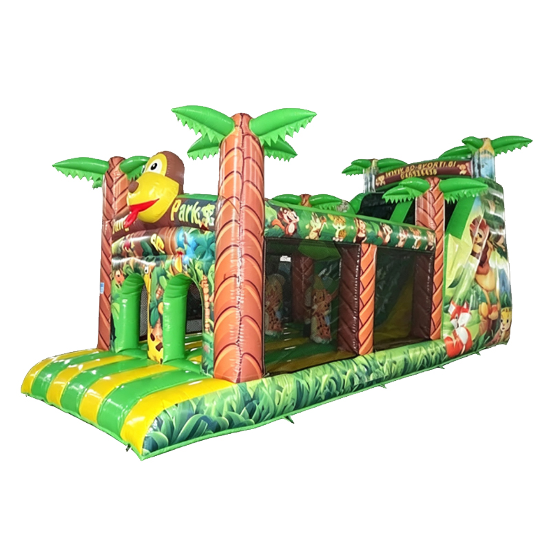 Jungle Theme Inflatable Obstacle Course