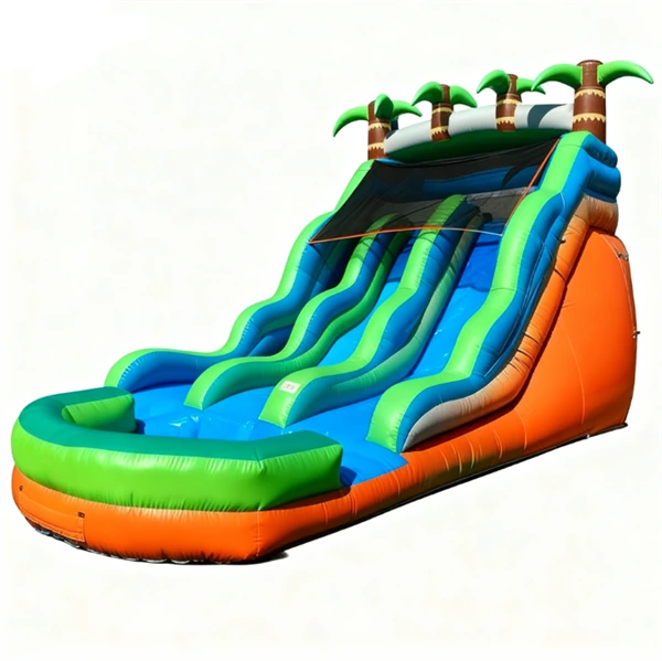 Jungle Theme Inflatable Water Slide with Pool - Image 4