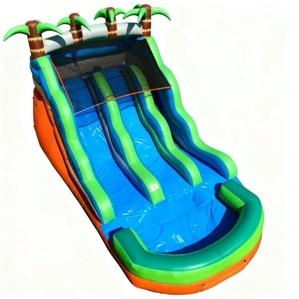 Jungle Theme Inflatable Water Slide with Pool - Image 3
