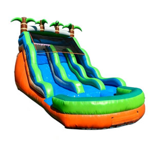 Jungle Theme Inflatable Water Slide with Pool