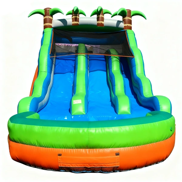 Jungle Theme Inflatable Water Slide with Pool - Image 2