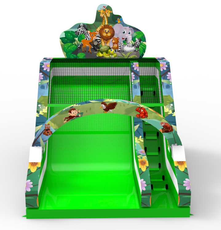 Jungle Zoo Animal Inflatable Dry Slide - Image 2