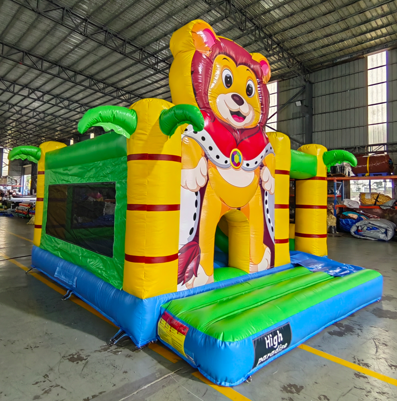King Lion Inflatable Bouncy Castle with Slide - Image 3